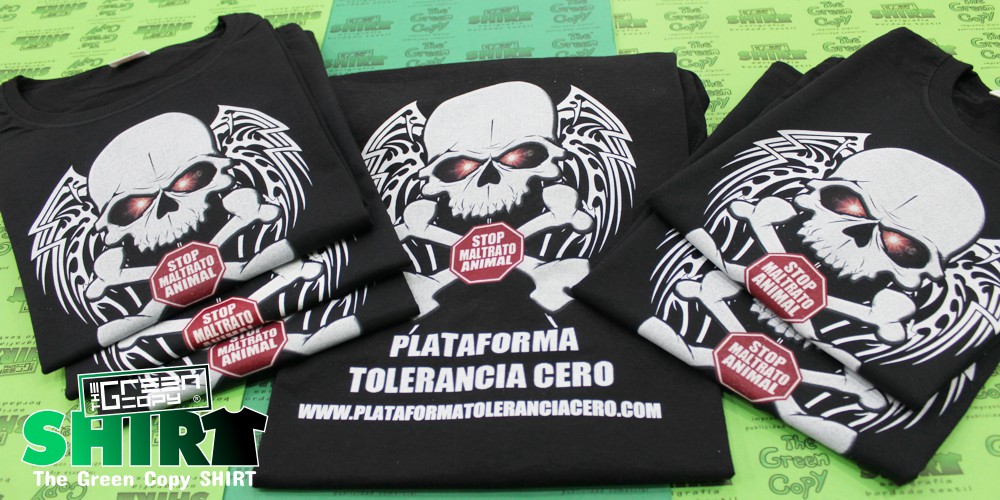 imprimir camisetas plataforma tolerancia cero animal impresion serigrafia de camisetas textil l Villanueva de la Cañada MADRID