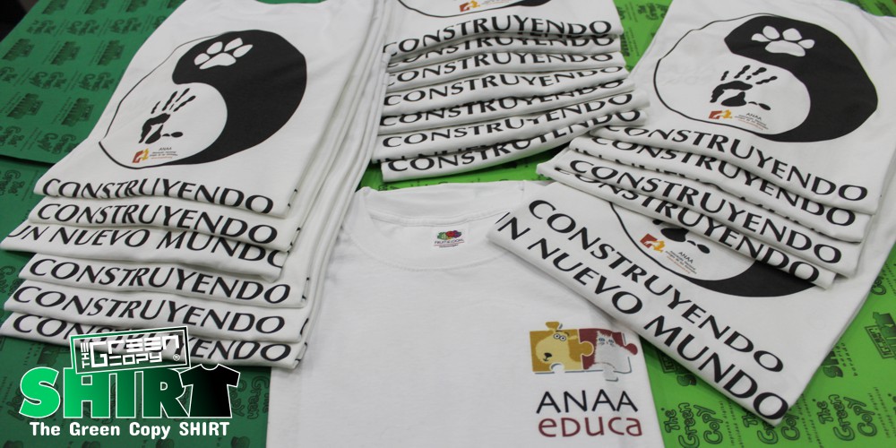 imprimir camisetas para eventos fundación anaa educa proteccion animal impresion serigrafia de camisetas textil l Villanueva de la Cañada MADRID